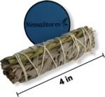 NessaStores 2 pcs White Sage & Sweetgrass Smudge Sticks, 4-Inch Long Burn Time, ... - Image 3