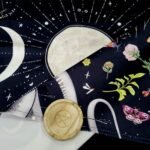 VIDAYA Altar Cloth, Thick Velvet Fabric Celtic Triple Moon Pentagram Tarot Cloth... - Image 5