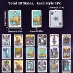 SUNNYCLUE 1 Box 18 Styles Tarot Charms Tarot Card Charm Bulk Acrylic Lucky Fortu... - Image 3