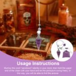 Amethyst Crystal Pendulum for Divination and Energy Balancing, Resin Hexagonal P... - Image 5