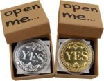 2-Pack YES NO Challenge Coin Decision Maker with Card | Dual-Sided Metal Flippin... - Image 2