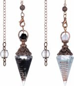 2 pcs Natural Aquamarine Crystal Pendulums Pendulum Crystals Spiritual Pendant S... - Image 2