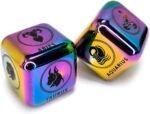 2Pcs/Set Metal 12 Constellation Dice Set, Laser Engraved 6-Sided Stainless Steel... - Image 2