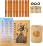Chinese Divination Tool Set Hexagram Stick Bamboo Fortune Telling Pot Vintage St... - Image 2