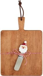 Mud Pie Square Mini Christmas Wood Boards; board 9" x 6 1/2" | spreader 4 3/4" - Image 2