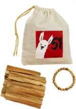 Protection Kit: Palo Santo Bracelet and 100g Smudging Sticks with Reusable Cotto... - Image 2