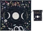VIDAYA Altar Cloth, Thick Velvet Fabric Celtic Triple Moon Pentagram Tarot Cloth... - Image 2