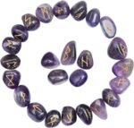 ZAICUS Amethyst Rune Stones - Gemstone Runes for Beginners Healing Crystal Kit A... - Image 2